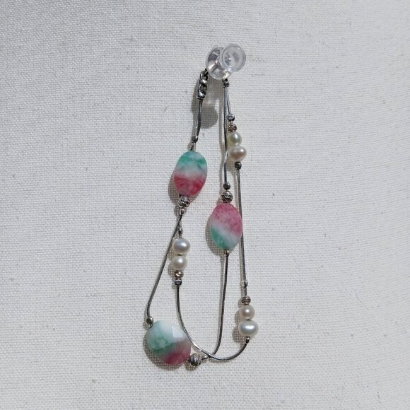 Sterling Silver Ruby Zoisite Bracelet - Picture 2 of 3